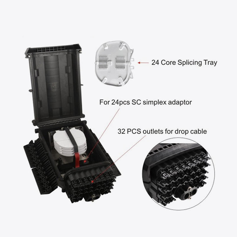 T6-088-E 96 CORE CORE CORE FIBERTIC SPLICE ปิด / 32 CORE FTTH BOX