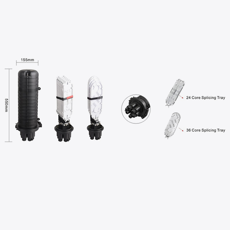 T6-106M 96 CORE/144 CORE CORE FIBER OPTIC SPLICE ปิด