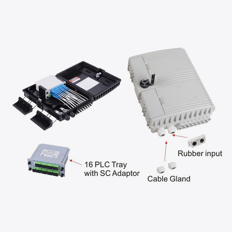 T7-206B-PLC 16 Core Core Fiber Optic Distribution Box